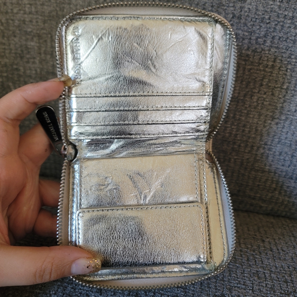 Michael Kors Snakeskin Embossed Compact Zip Around Wallet - Picture 10 of 12